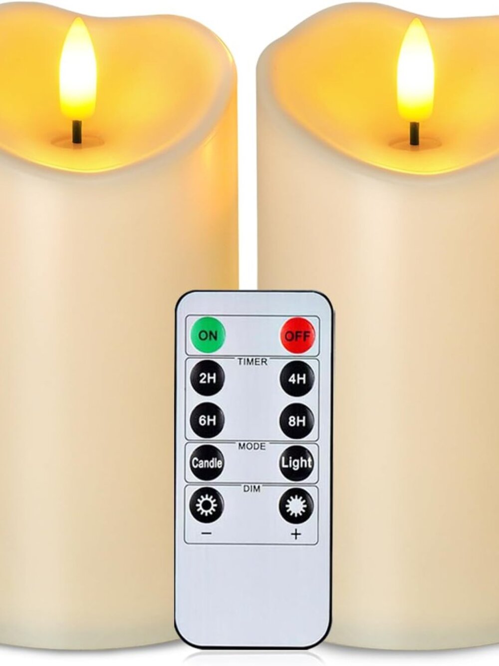 6”x3” Outdoor Waterproof Flameless Candles, LED Candles, Battery Operated Candle